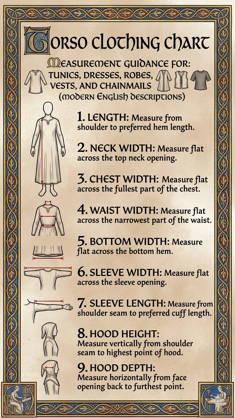 Torso Clothing Size Guide